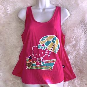 HELLO KITTY Beach Scene Swing Tank Fancy Back
